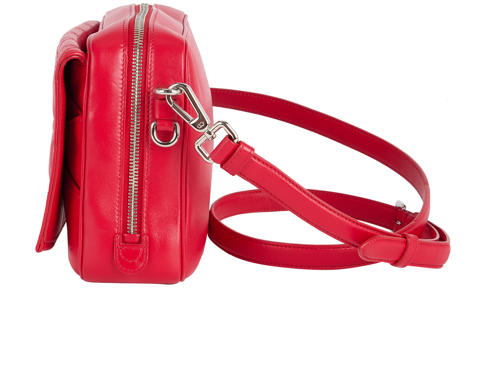 Cannage Camera Bag, &pound;580, Handbags, Red, Leather, Bottom view